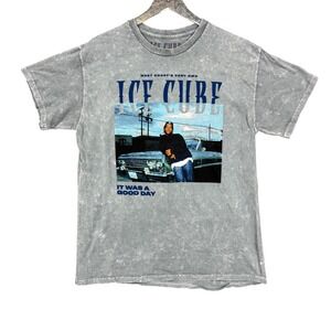 Ice Cube T-Shirt Mens Large Gray It Was A‎ Good Day Graphic Print Hip Hop Rap